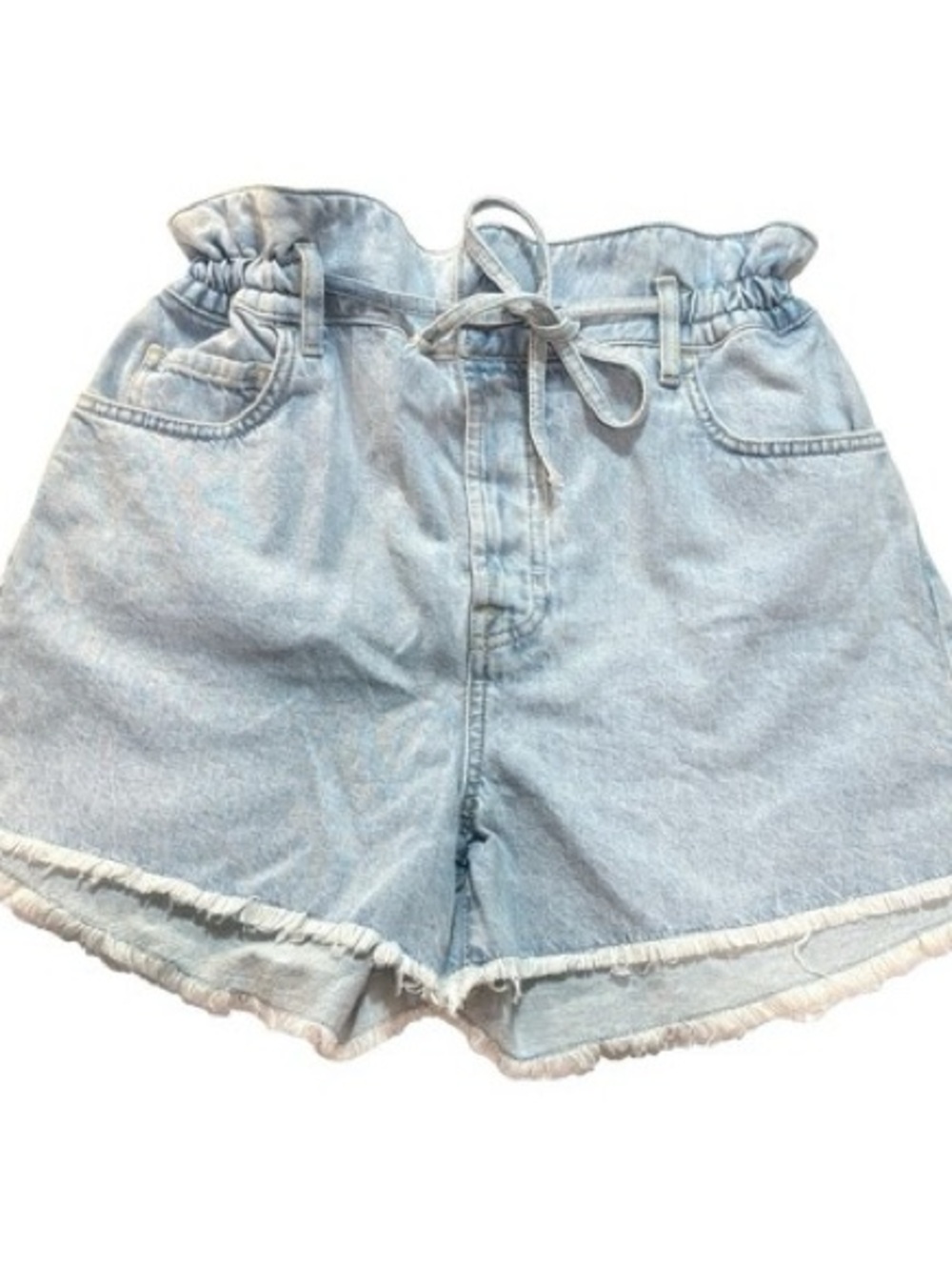 7 For All Mankind Ruby Paperbag Denim Shorts Size 32